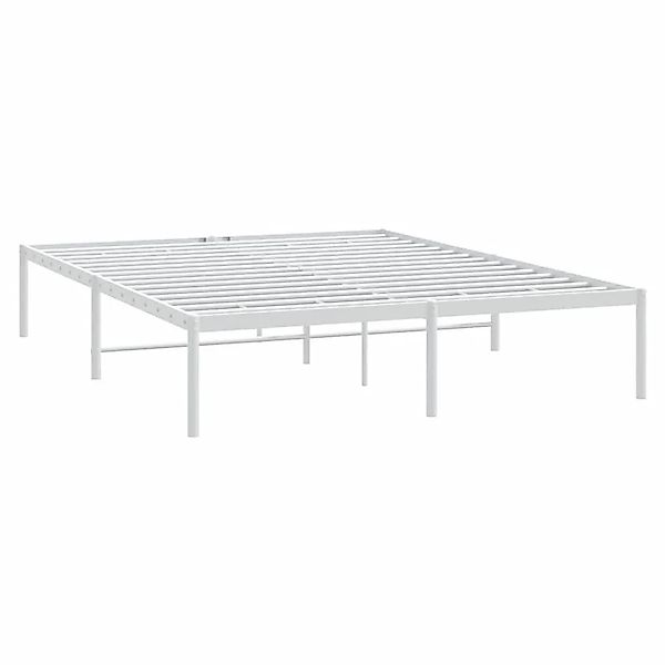 vidaXL Bettgestell Metall Weiß 140x190 cm 350913 günstig online kaufen