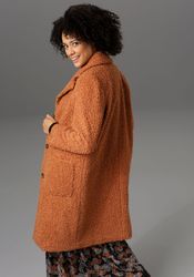 Aniston CASUAL Kurzmantel in Plüsch-Optik günstig online kaufen