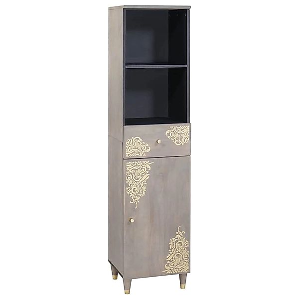 vidaXL Sideboard Grau 38 x 33,5 x 160 cm Massivholz Mango 4018794 günstig online kaufen