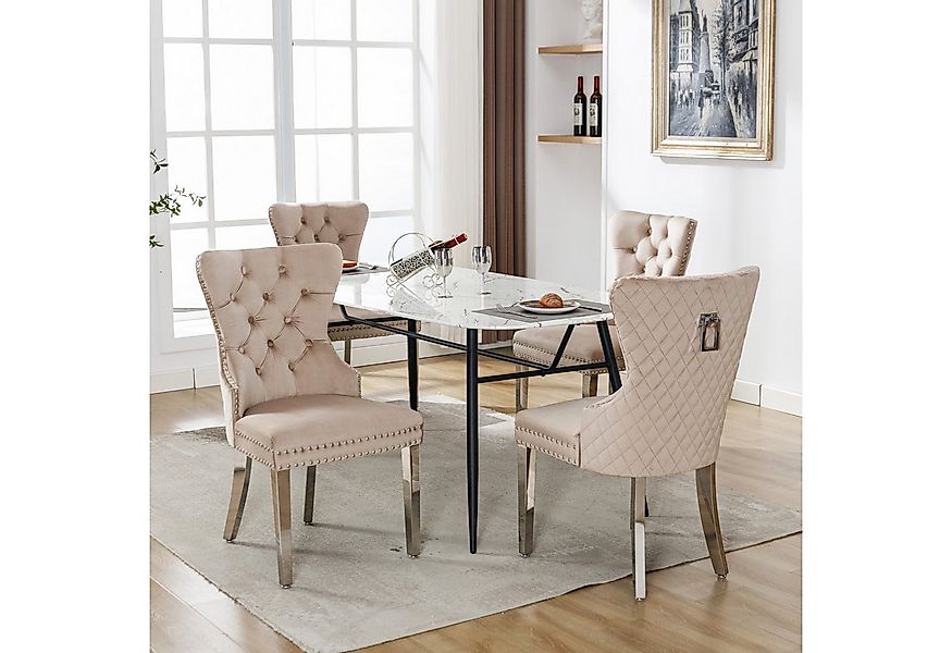 Flieks Esszimmerstuhl (4 St), 4er Set Polsterstuhl Wohnzimmerstuhl Küchenst günstig online kaufen