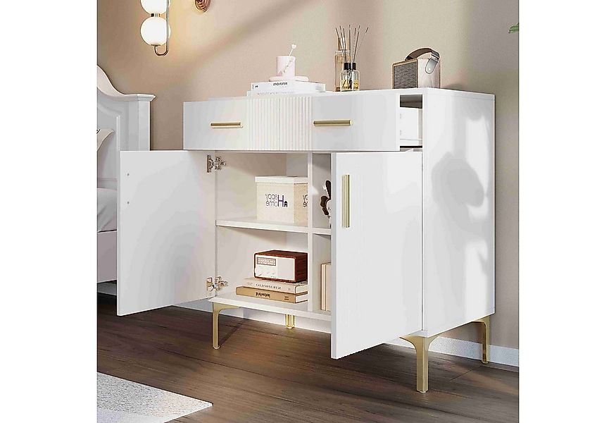 BlingBin Sideboard Moderne Kommode Standschrank (1 St., mit 2 Türen und 2 S günstig online kaufen