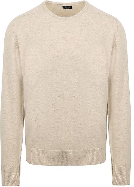 William Lockie O-Auschnitt Pullover Lammwolle Linen Beige - Größe 3XL günstig online kaufen