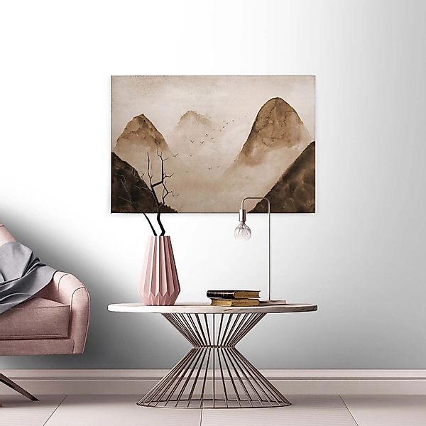 A.S. Création Leinwandbild "Misty Rocks" Berge  Kunst 1 Stk. tlg. Nebel Kei günstig online kaufen