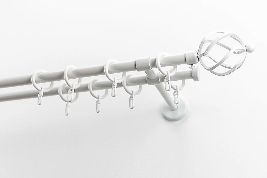 GARESA Gardinenstange "RUSTIKA" Ø 16 mm 2 läufig-läufig Wunschmaßlänge rust günstig online kaufen