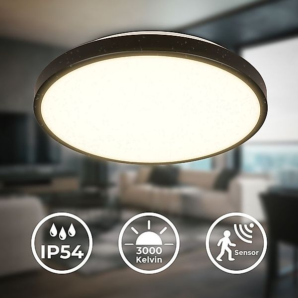 B.K.Licht Deckenleuchte LED Deckenlampe IP54 Bewegungsmelder günstig online kaufen