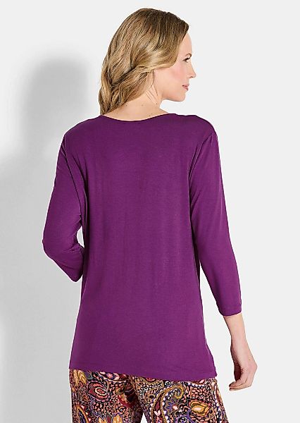 GOLDNER Langarmshirt "Kurzgröße Halbarm Viskose-Oberteil, Rundhals" günstig online kaufen