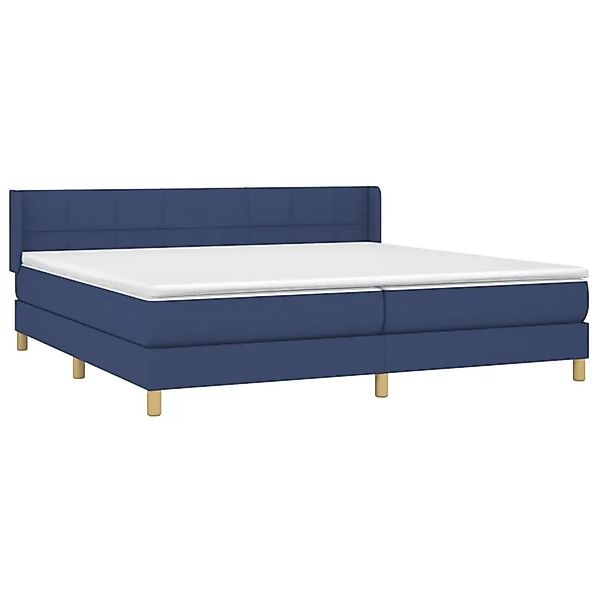 vidaXL Boxspringbett mit Matratze Blau 200x200 cm Stoff 3130303 günstig online kaufen