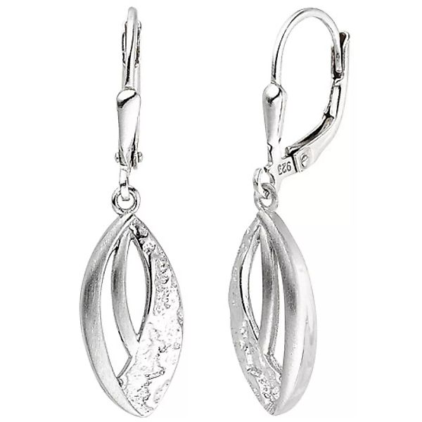 SIGO Ohrhänger 925 Silber matt und gehämmert Ohrringe Boutons Silberohrring günstig online kaufen
