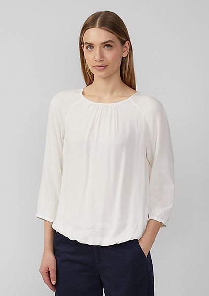 s.Oliver Kurzarmbluse Bluse Strukturierte Viskose-Bluse mit günstig online kaufen