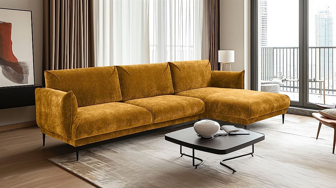 Fun Möbel Ecksofa Designersofa MADISON XL in Stoff, mit Ottomane Links oder günstig online kaufen