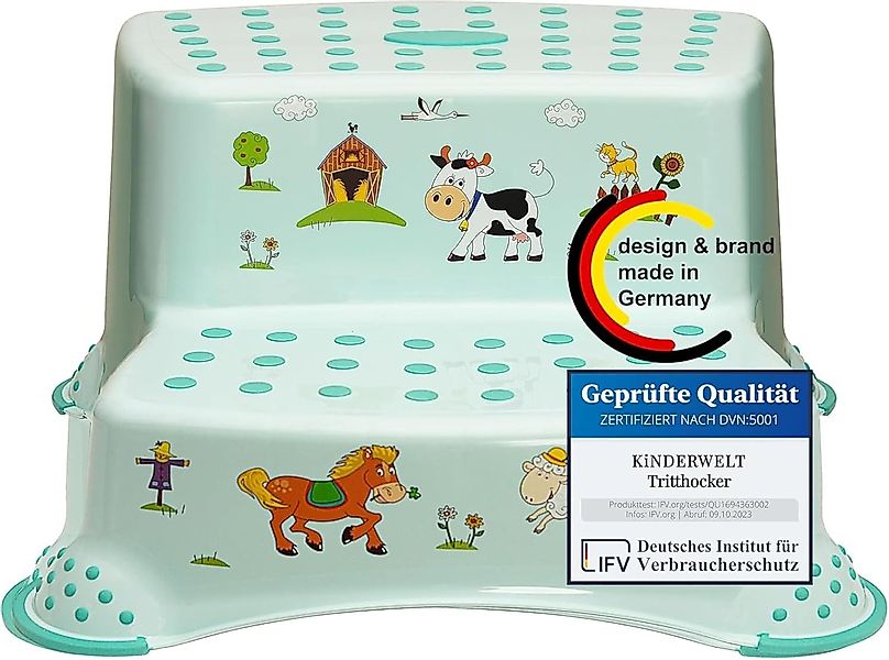 KiNDERWELT Tritthocker Premium zweistufiger Hocker Funny günstig online kaufen