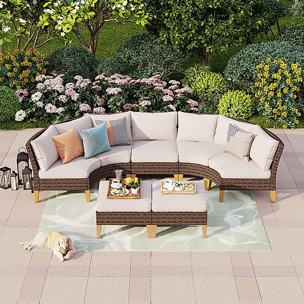 PHI VILLA Gartenlounge-Set, (4 x Fächer-Sofa, günstig online kaufen