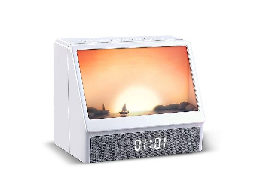 JVJH Wecker Tageslichtwecker mit 12 Naturgeräuschen,Sonnenaufgang Wecker, 6 günstig online kaufen