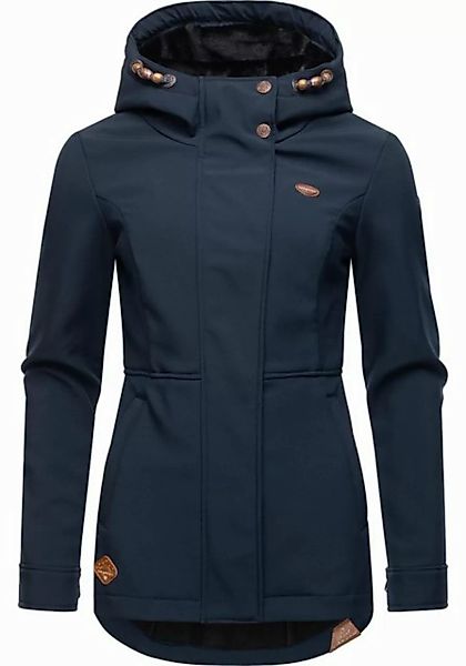 Ragwear Softshelljacke Yba sportliche Damen Outdoorjacke mit Kapuze günstig online kaufen