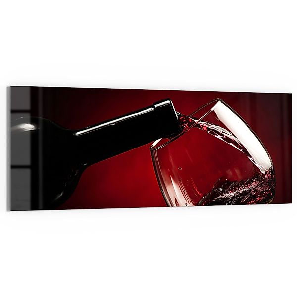 DEQORI Glasbild 'Rotwein wird eingeschenkt', 'Rotwein günstig online kaufen