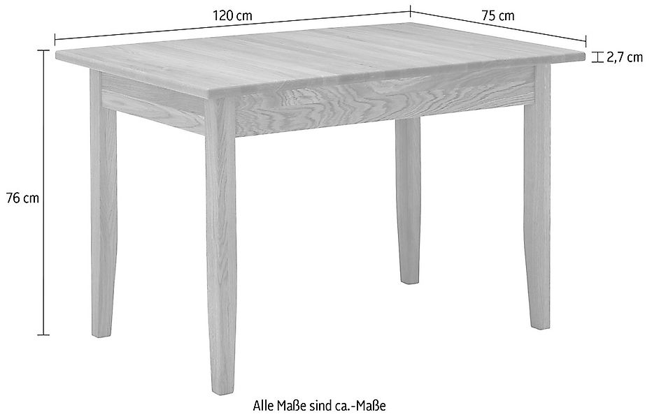 massivline&more Esstisch "Königsee", zeitloses Design günstig online kaufen