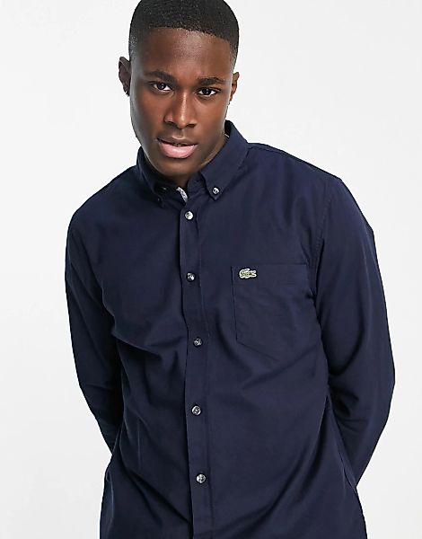 Lacoste – Oxford-Hemd in Marineblau günstig online kaufen