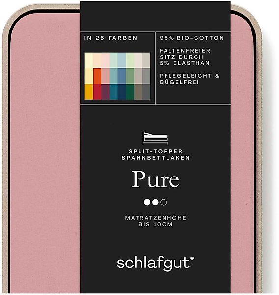 Schlafgut Spannbettlaken »Pure Split-Topper«, MADE IN GREEN by OEKO-TEX® günstig online kaufen