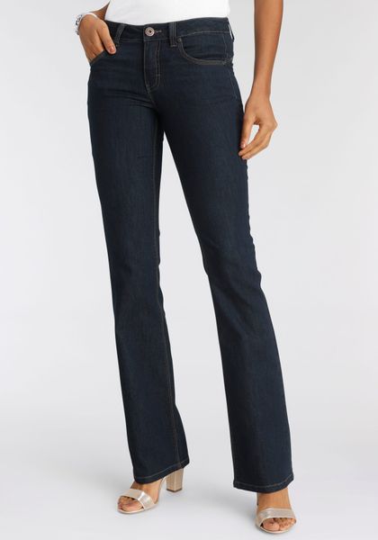 Arizona Bootcut-Jeans "Shaping" bootcut, Kontrastnähte, Used-Look-Waschung, günstig online kaufen