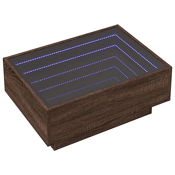 vidaXL LED-Couchtisch Braun Eichen-Optik 70x50x30 cm Holzwerkstoff 847517 günstig online kaufen