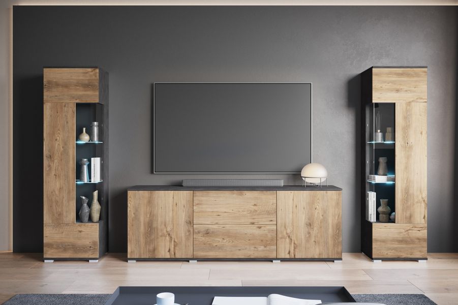 INOSIGN Wohnwand KENIA, (Komplett-Set, 3-St), Vitrinen günstig online kaufen