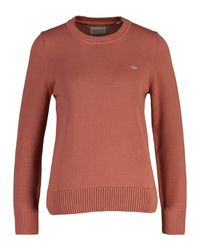 Gant Rundhalspullover CLASSIC COTTON C-NECK mit günstig online kaufen