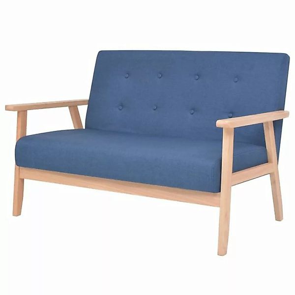 furnicato 2-Sitzer 2-Sitzer-Sofa Stoff Blau günstig online kaufen