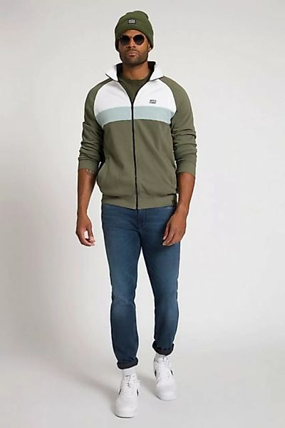 STHUGE Sweatshirt STHUGE Trainingsajcke Streifen Stehkragen Langarm günstig online kaufen