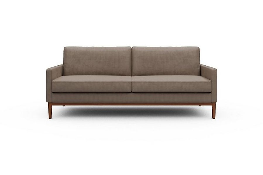 moebelfaktor Sofa Bodo 3-Sitzer, Retro-Design, elegante Linien, stabile Hol günstig online kaufen