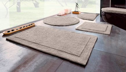 my home Badematte "Kapra, Badvorleger, Badezimmer Teppich" Höhe 14 mm beids günstig online kaufen