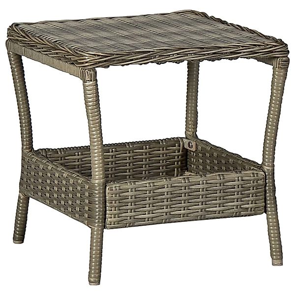 vidaXL Gartentisch Braun 45x45x46,5 cm Poly Rattan 313308 günstig online kaufen
