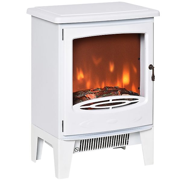 HOMCOM Elektro-Kamin weiß Metall Kunststoff Glas B/H/T: ca. 39x54,8x26 cm c günstig online kaufen