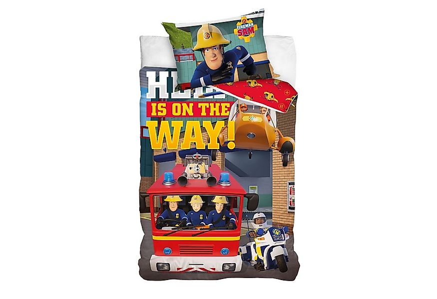 MTOnlinehandel Bettwäsche Feuerwehrmann Sam 100x135 + 40x60 cm, 100% Baumwo günstig online kaufen