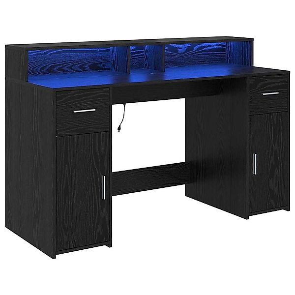 vidaXL Schreibtisch Schwarze Eiche 140 x 55 x 91 cm Holzwerkstoff 3365612 günstig online kaufen
