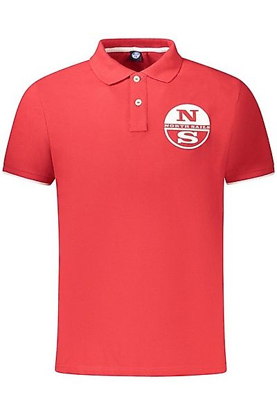 North Sails Poloshirt Herren Kurzarm-Poloshirt Rot mit Kontrastdetails günstig online kaufen