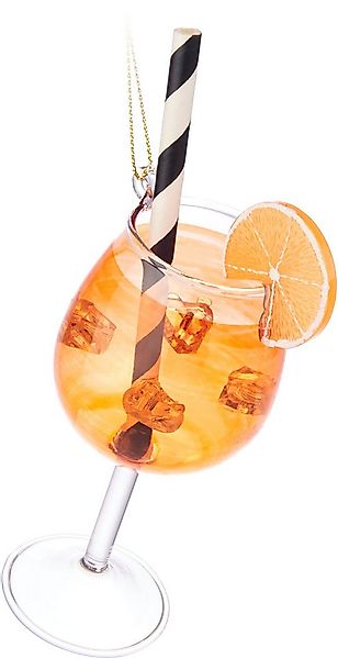 BRUBAKER Weihnachtsbaumkugel Orangen Cocktail Spritz mit Strohhalm, Eiswürf günstig online kaufen