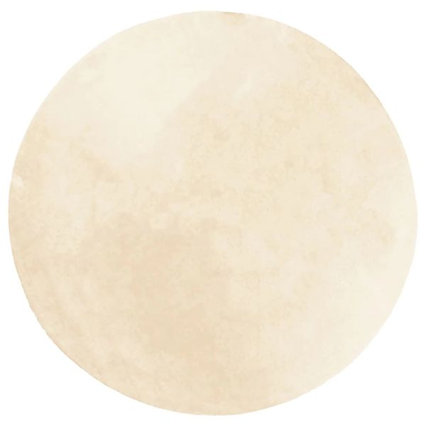 vidaXL Teppich Teppich HUARTE Kurzflor Weich und Waschbar Creme Ø 100 cm, R günstig online kaufen