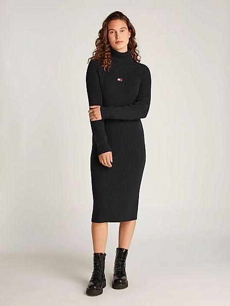 Tommy Jeans Strickkleid TJW MOCKNECK BADGE SWEATER DRESS mit Stehkragen, Lo günstig online kaufen