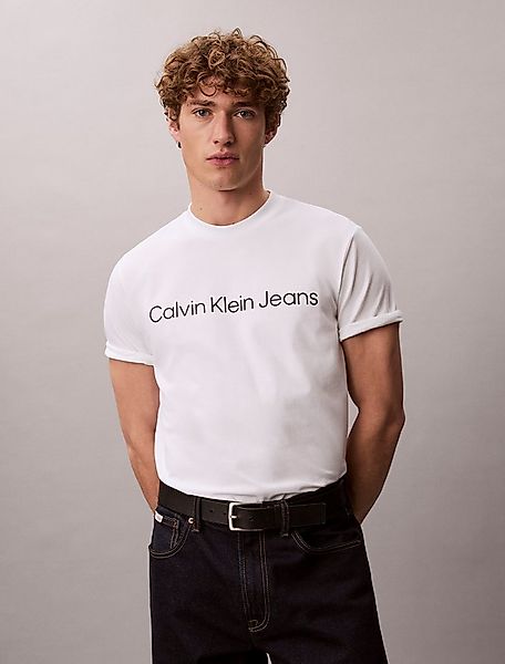 Calvin Klein Jeans T-Shirt Rundhalsausschnitt, Regular Fit, Logoschriftzug günstig online kaufen