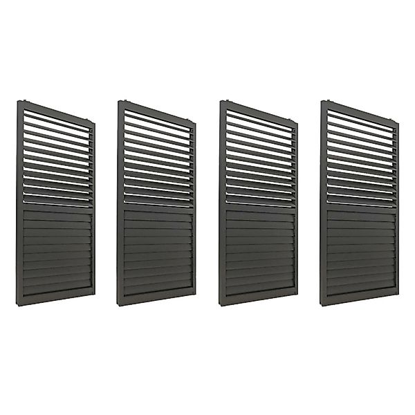 MCW 4er-Set Aluminium Schiebetür Für Pergola L46 Anthrazit günstig online kaufen