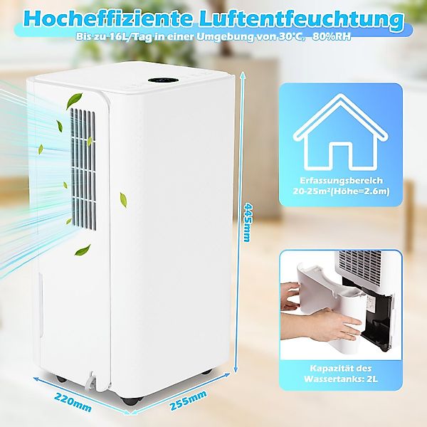 Clanmacy Luftentfeuchter Luftentfeuchter Raumentfeuchter 16L Küche günstig online kaufen