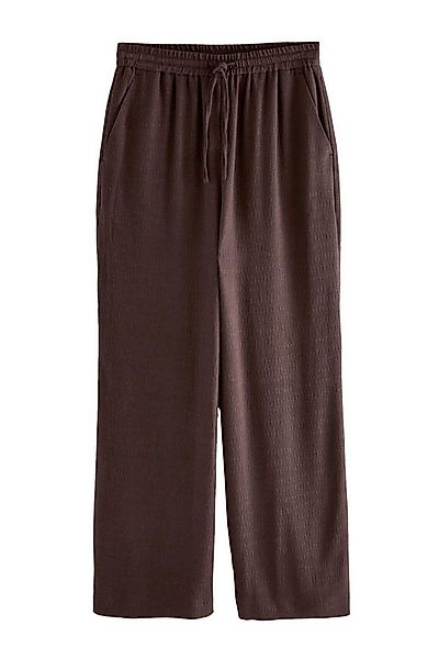 Next Palazzohose Hose in Knitteroptik mit weitem Bein, Kurzgröße (1-tlg) günstig online kaufen