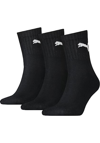 PUMA Sportsocken "short crew" 3 Paar tlg. gepolsterte Frottee-Sohle, atmung günstig online kaufen