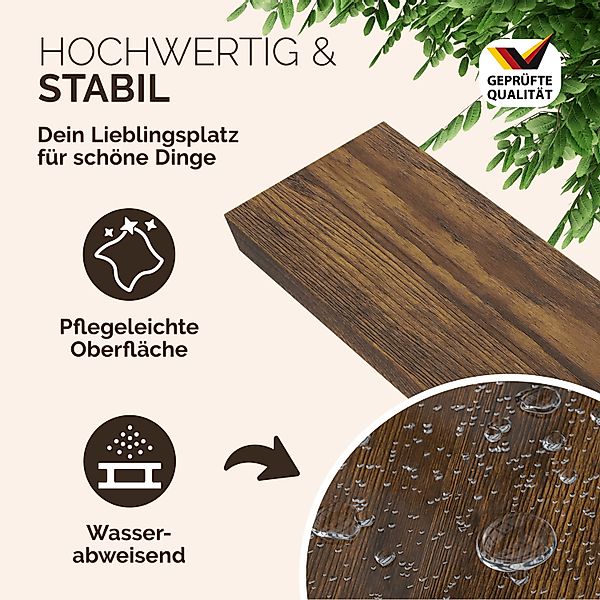 Casaria Wandboard, Dunkle Eiche Hängeregal mit günstig online kaufen