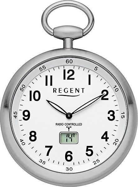 Regent Taschenuhr, (Set, 2-tlg., mit Kette), Quarzuhr, Herrenuhr, Funk, Ket günstig online kaufen