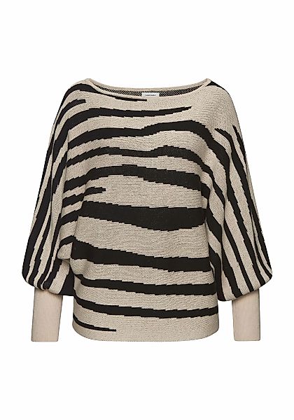 LASCANA Strickpullover mit Zebramuster, Jaquardpullover, Fledermausärmel, günstig online kaufen