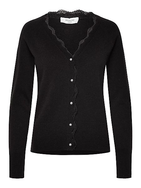 rosemunde Cardigan Laica lace cardigan mit V-Ausschnitt und Spitzenkante, l günstig online kaufen