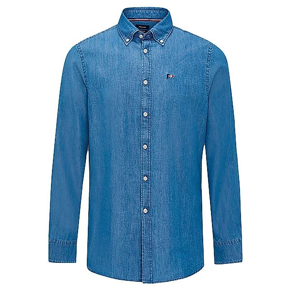 FaÇonnable Sportswear Cont Bd Chambray Flag Shirt XL Blue Jeans günstig online kaufen