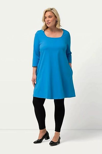 Ulla Popken Longshirt Longshirt A-Linie Carré-Ausschnitt 3/4-Arm günstig online kaufen