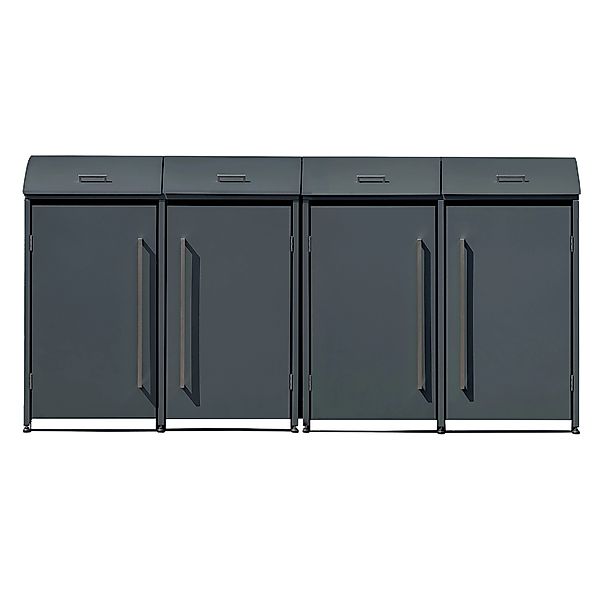 Westmann Mülltonnenbox Moderna 4 x 240, Anthrazit 83 cm x 278 cm x 135 cm günstig online kaufen